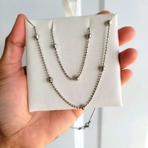 Sterling silver necklace and bracelet set